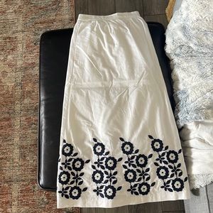 Boden knee length white skirt